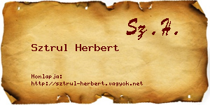 Sztrul Herbert névjegykártya